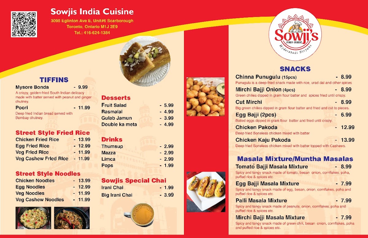 Sowjis Indian Cuisine Menu - Image 2