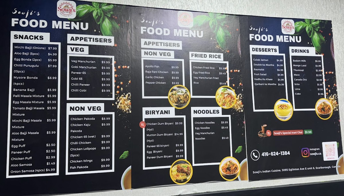 Sowjis Indian Cuisine Menu - Image 5