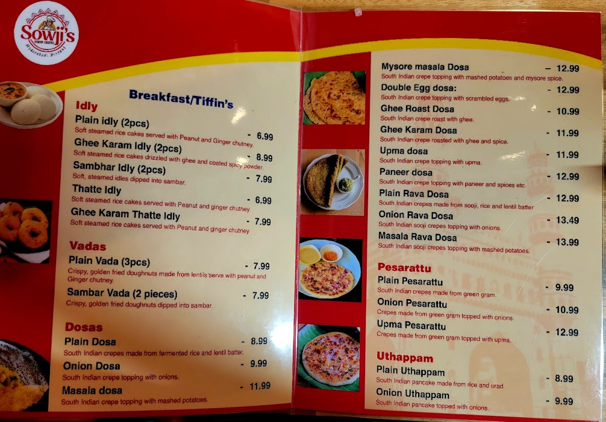 Sowjis Indian Cuisine Menu - Image 6